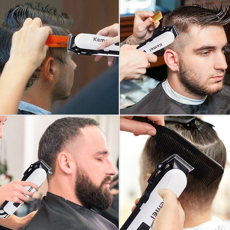 Kemei KM-809A Hair Clipper Trimmer Razor Mesin Rambut Professional LCD ...