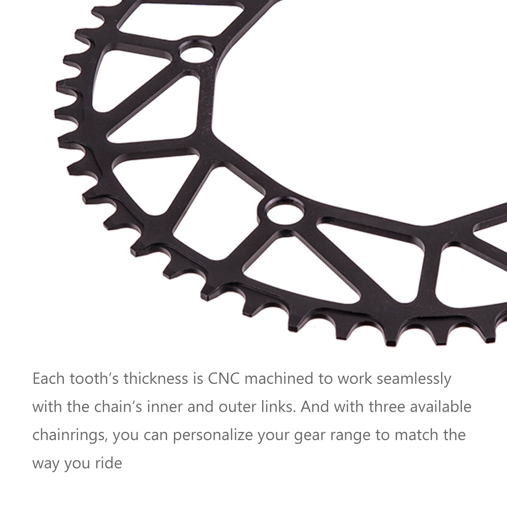 ZTTO Road Bike Crankset 130mm BCD Round Narrow Wide Single Speed Chain ...