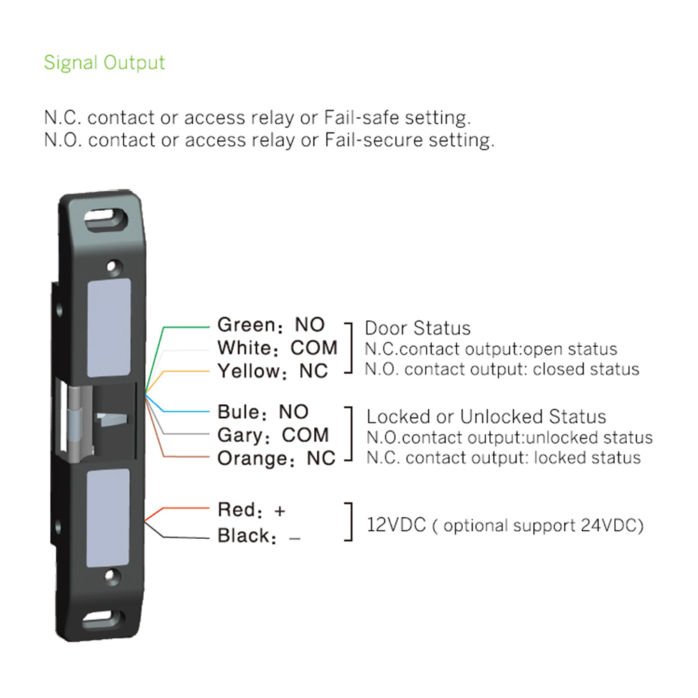 304 Stainless Steel Electric Strike Lock For Push Panic Bar Exit Device ...