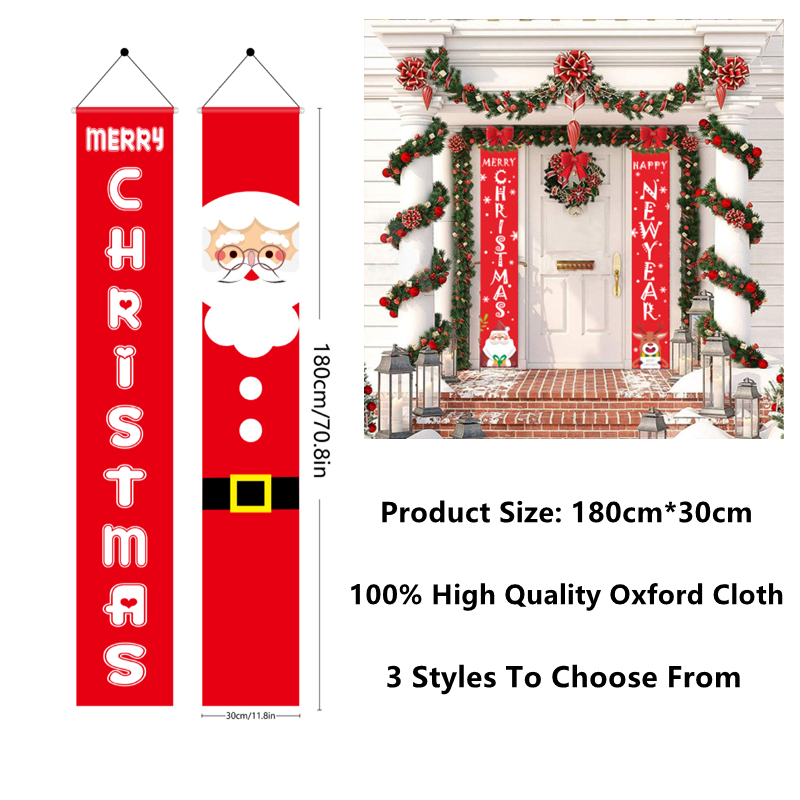 Homemory Merry Christmas Banner Christmas Decor Santa Claus Knight ...