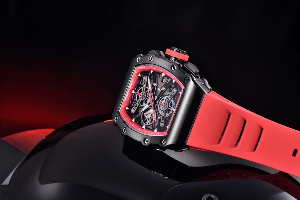 Pagani Design Men's Watches Skeleton Quartz Watch For Men 100M ...