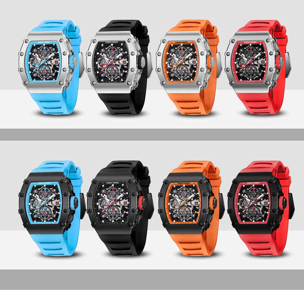 Pagani Design Men's Watches Skeleton Quartz Watch For Men 100M ...