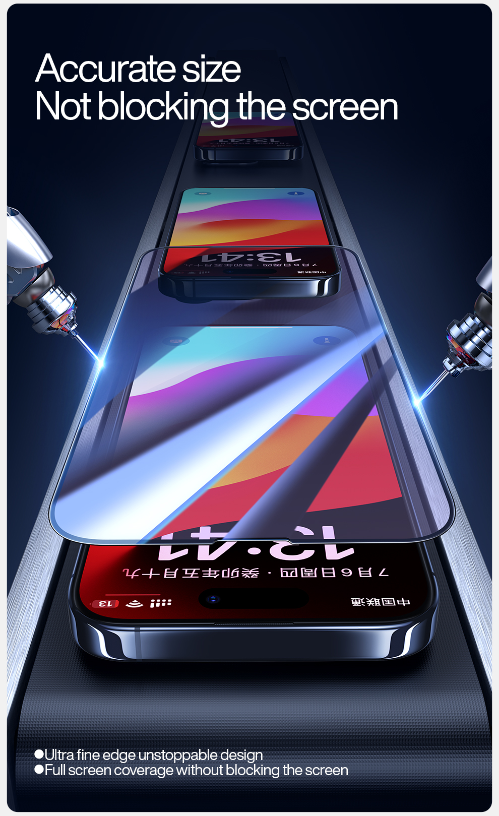 SmartDevil 9D Tempered Glass Compatible For iPhone 15/15 Plus/15Pro Max ...
