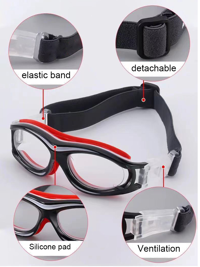 Kids Sports Glasses Prescription Lenses Basketball Safety Spectacles For  Child Age 3-18 Fashion Black Eyeglasses Myopic Football Goggle