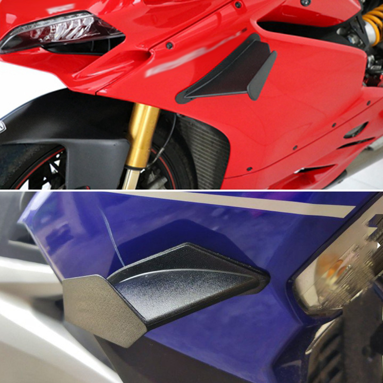 Motorcycle Wing Aerodynamic Winglet Kit Dynamic Spoiler | Shopee ...