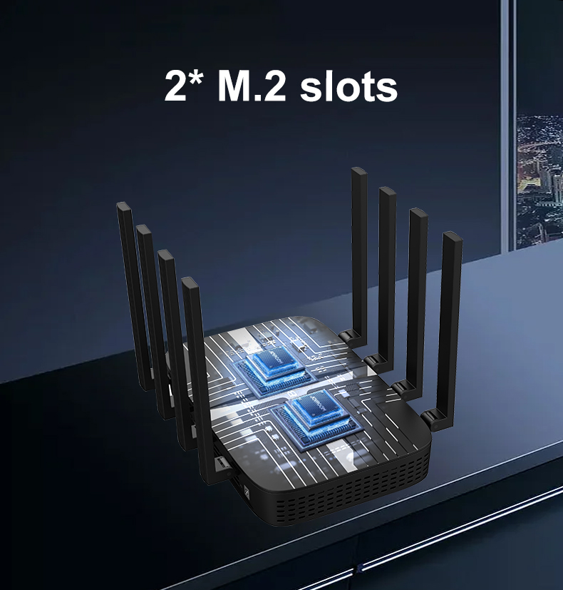 ZBT 8102-M.2-S 5G Wifi6 AX3000 Router Mesh System Modem 1WAN+4LAN 1000M ...