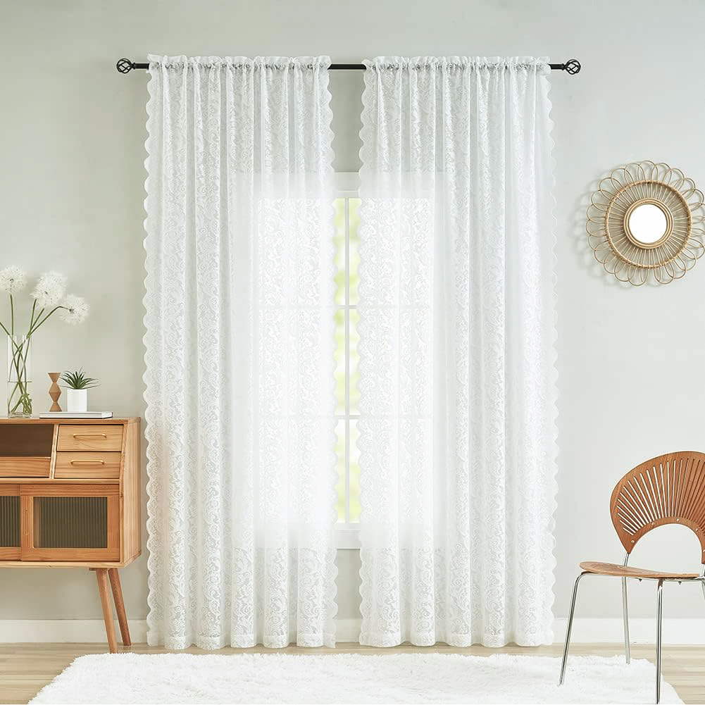 Princess White Tulle Curtain For Living Room Bedroom Light Transparent ...