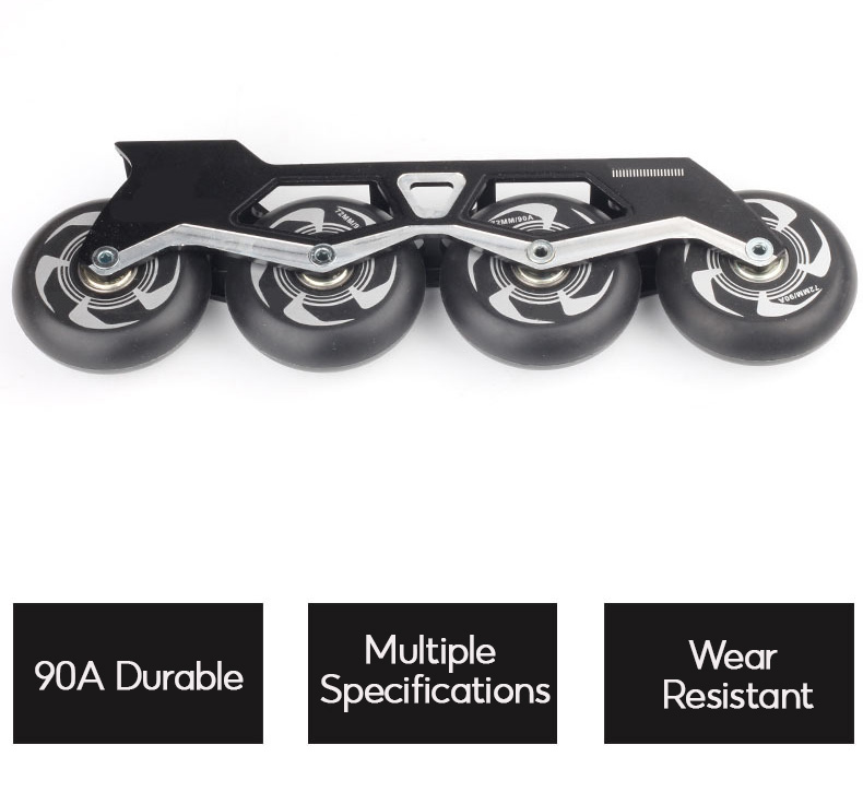 4pcs LED Flash Wheel 80mm 76mm 72mm 70mm 68mm 64mm 60mm 62mm For Inline Skates 90A For Adults Kids Roller Wheels Parts