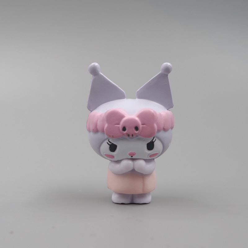 6Pcs/Set Sanrio Anime Figure Hello Kitty Kuromi My Melody Cinnamoroll ...