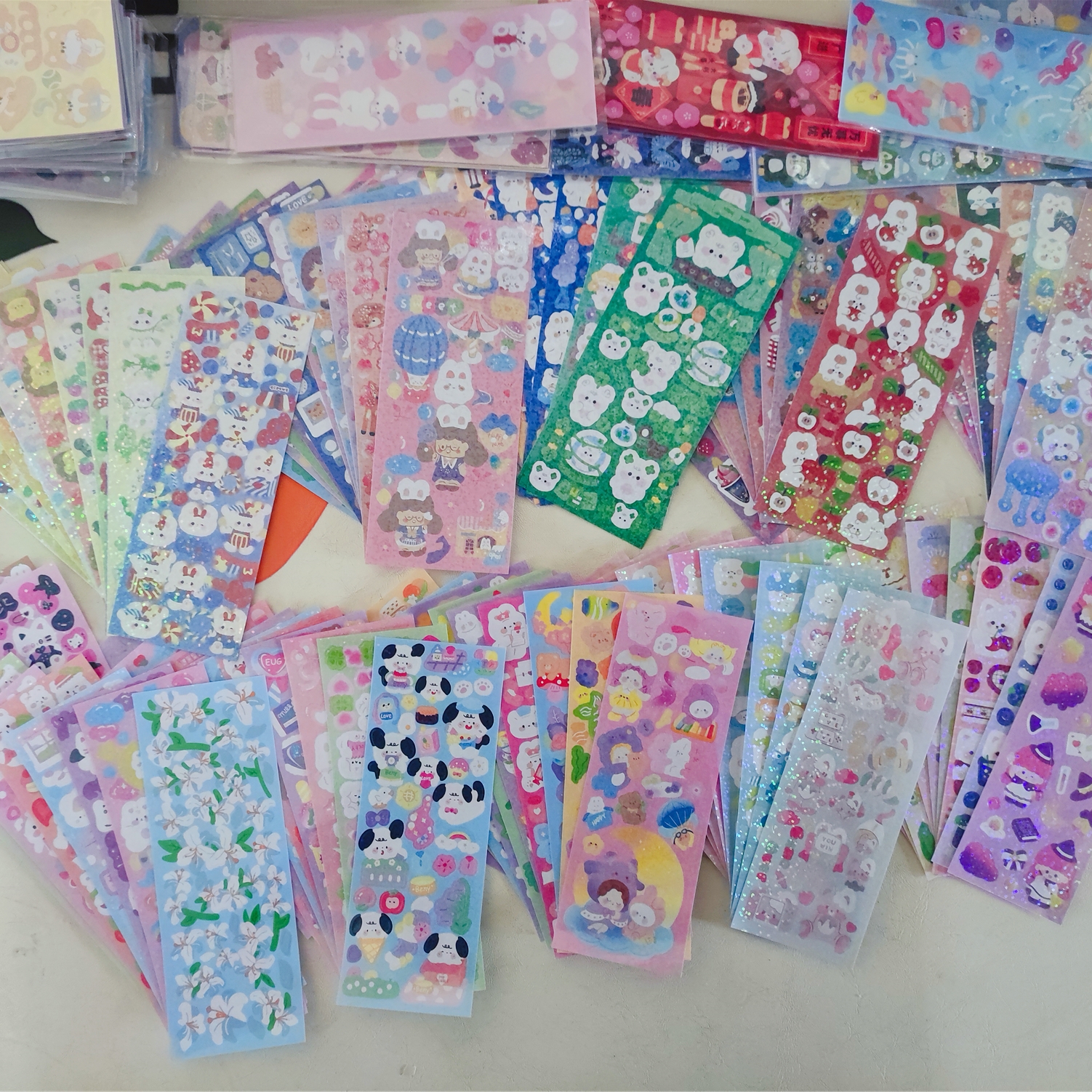 200 Sheets Laser Cuckoo Card Sticker Set Korean Version Handbook Cuckoo ...