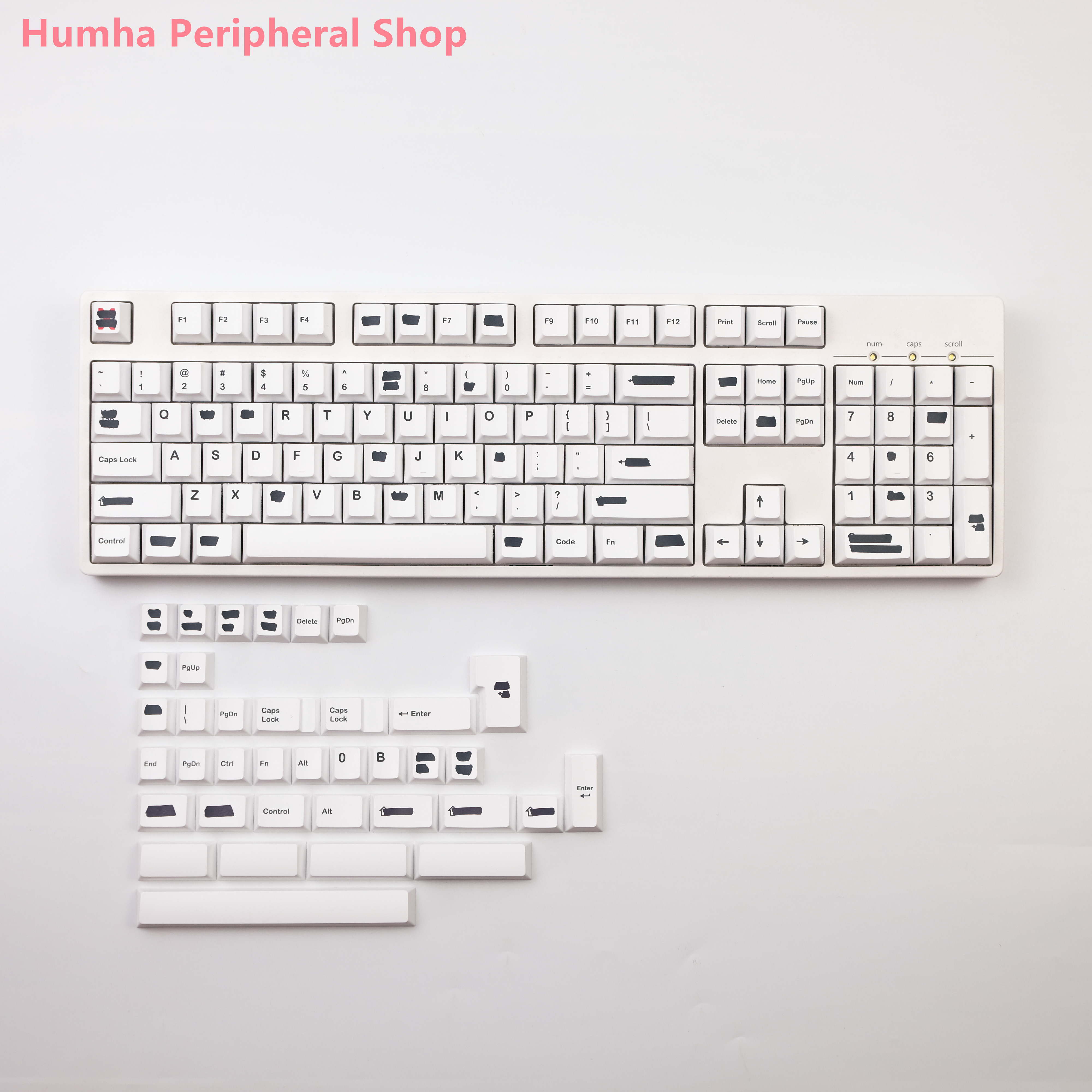 Humha Redacted R2 keycaps PBT material Dye-Sublimation Cherry profile ...