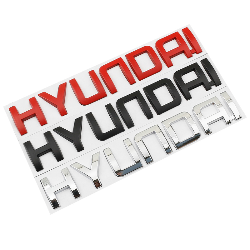 3D Metal HYUNDAI Logo modified Car Auto Side Rear Trunk Emblem Sticker ...