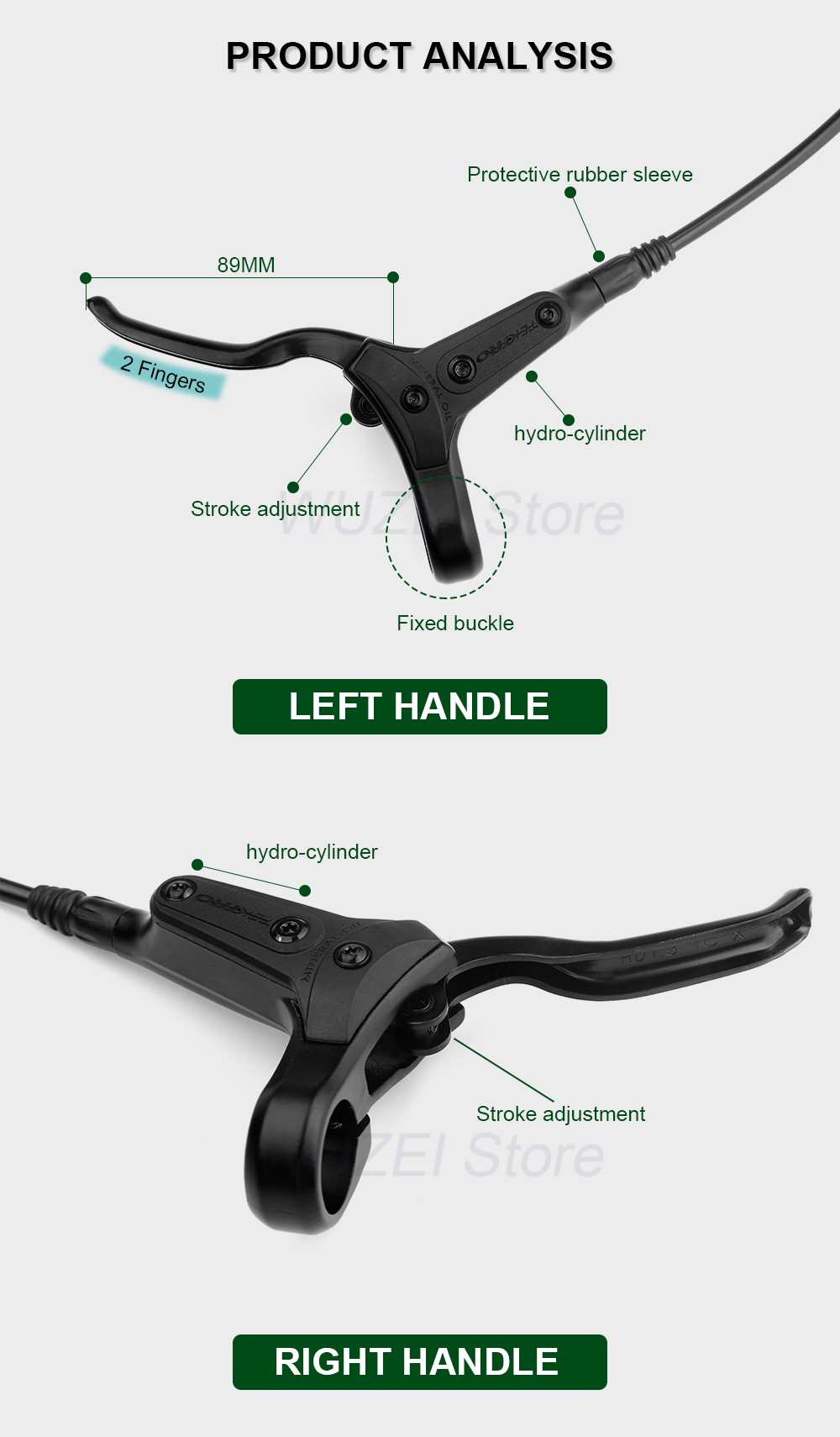 Hydraulic Disc Brake Set For TEKTRO HD-M275 – Mountain Bike Front & Rear Brakes With Rotors (Options Available)