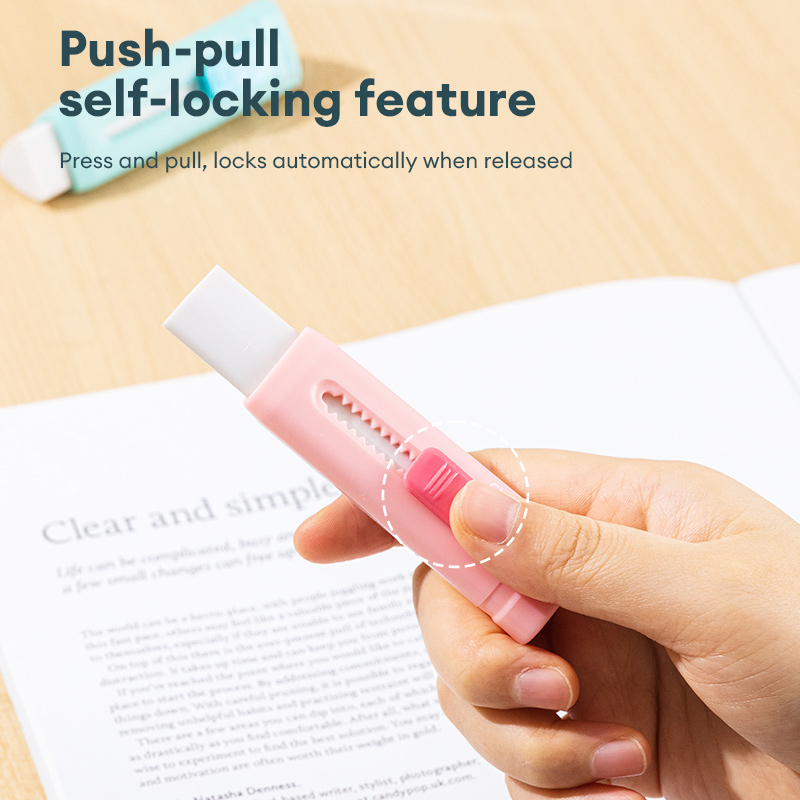Deli EH312 Retractable Pencil Eraser Student Eraser School Supplies ...