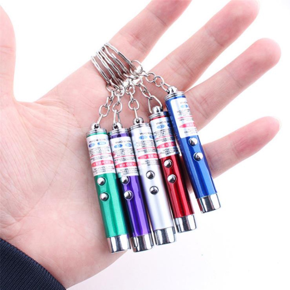 Mini RED Blue Laser Lightweight LED Pointer Pen Pet Cat Toy #A087 ...
