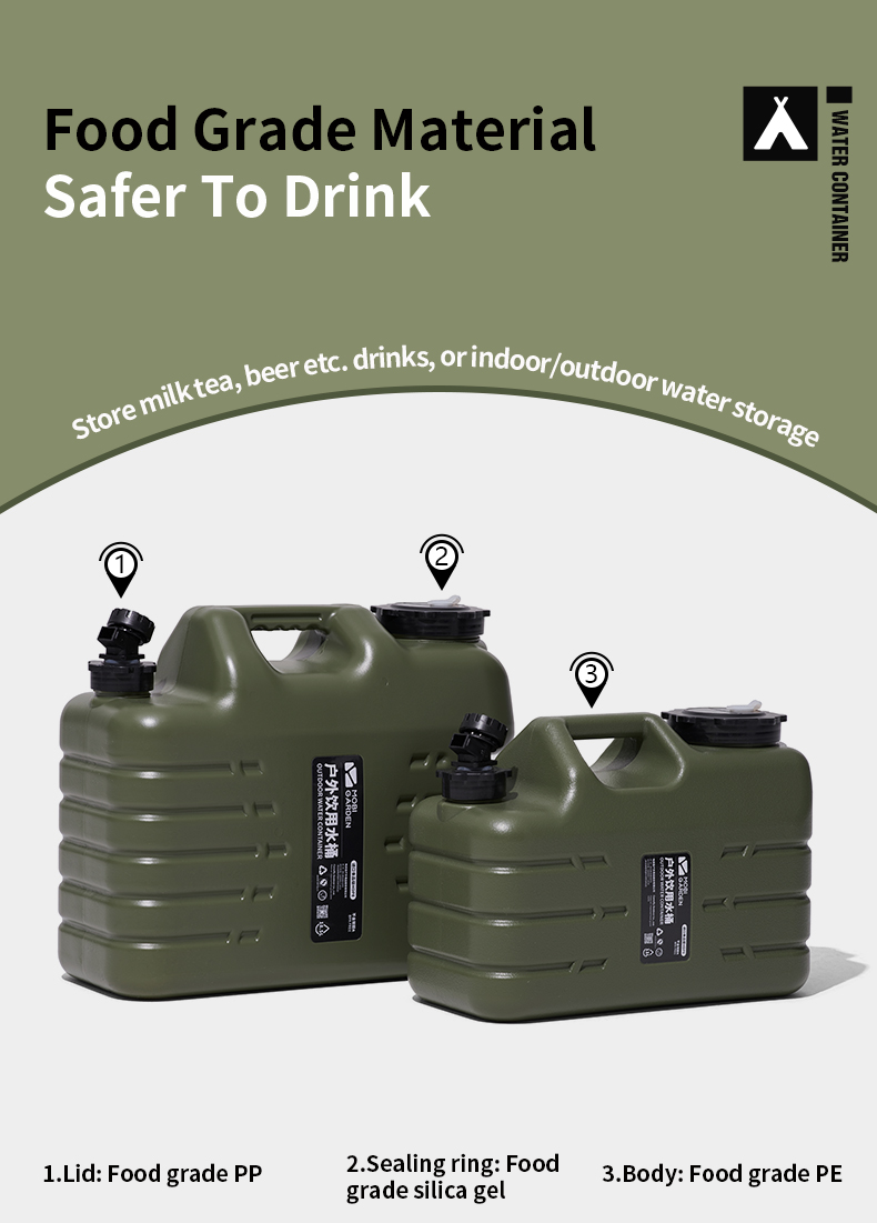 MOBI GARDEN Camping Water Container Portable Water Bucket Food Grade ...