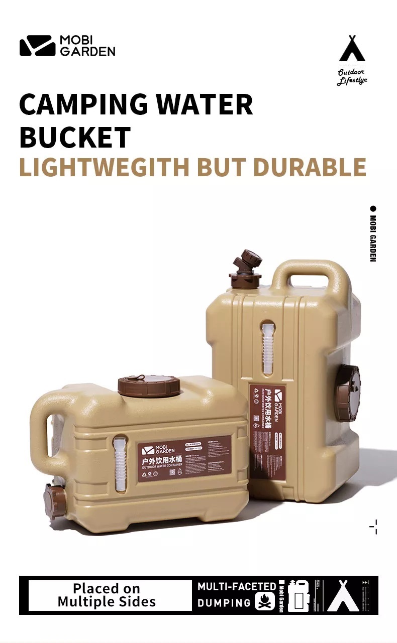 MOBI GARDEN Camping Water Container Portable Water Bucket Container ...