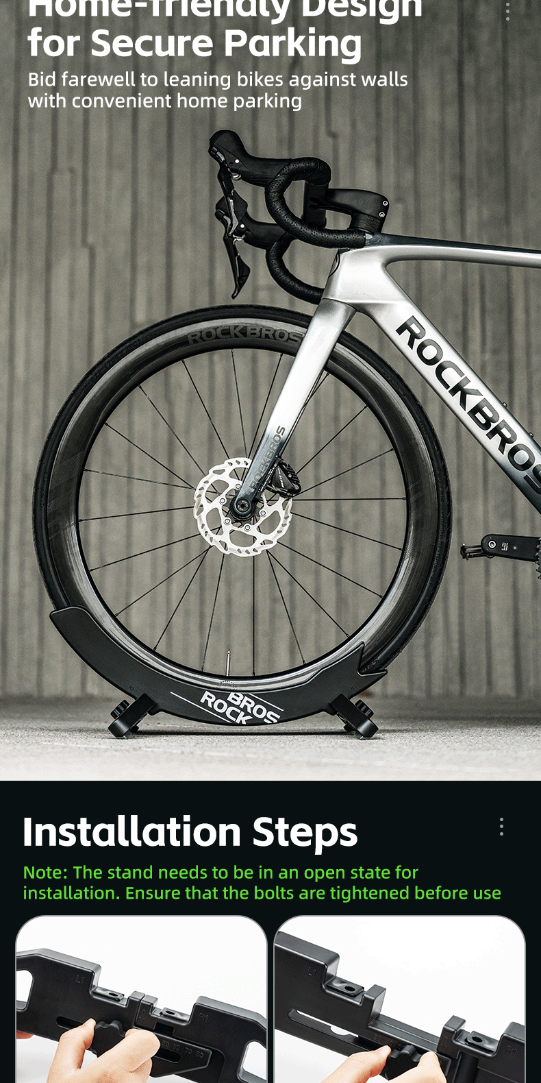 【PH Delivery】ROCKBROS Bicycle Stand Rack Road Bike Adjustable Universal ...