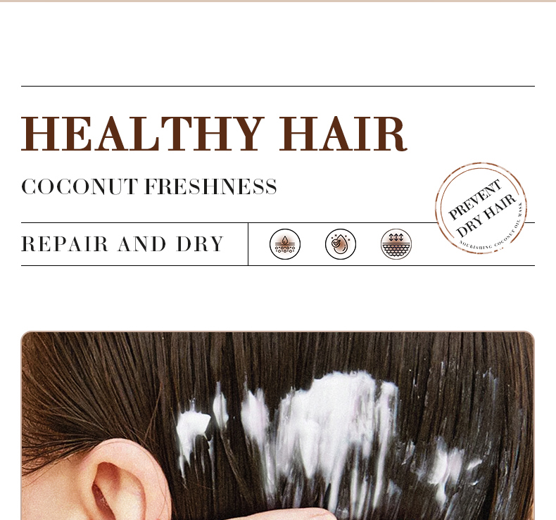 SADOER Coconut oil Hair Mask and Shampoo Treatment for Rebonded Hair and Nourishing Creamsilk