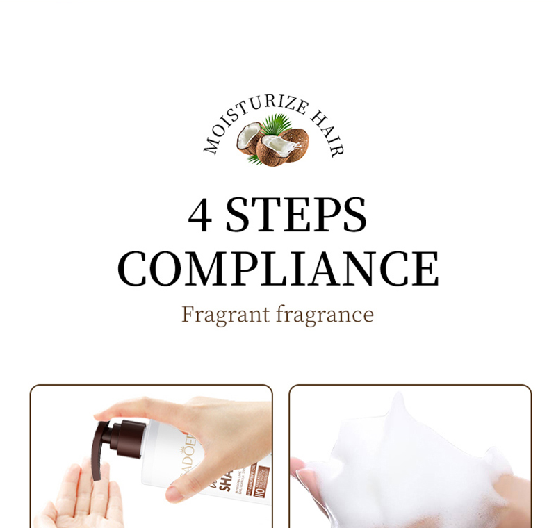 Coconut oil shampoo Deep cleaning, get rid of dandruff, antidandruff