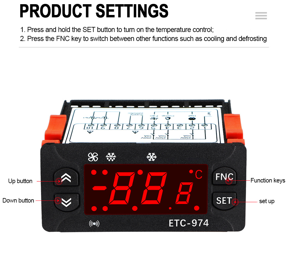 Mini Temperature Controller Refrigerator Thermostat Regulator ...