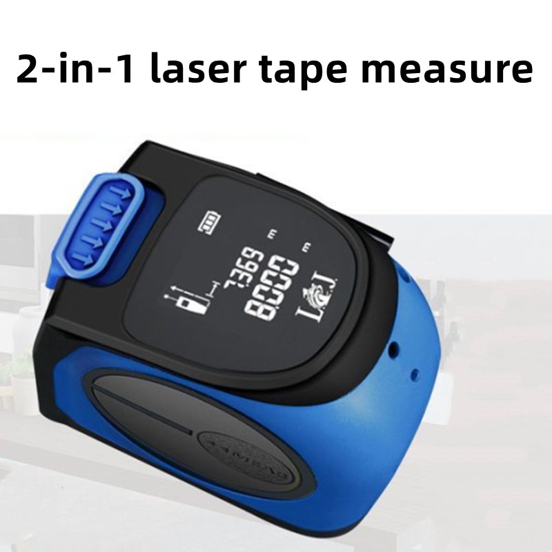 Yoqu 2 in 1 Laser Distance Meter USB Charging 5m Tape Measure 60m ...