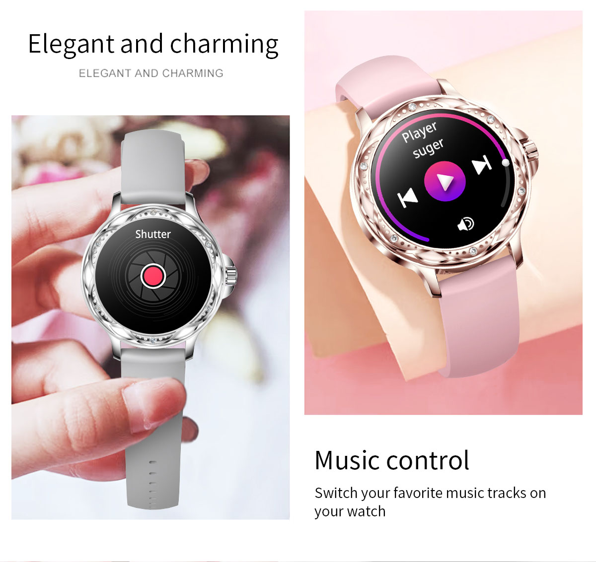 FILIEKEU fashion smart watch for women waterproof bluetooth call ...