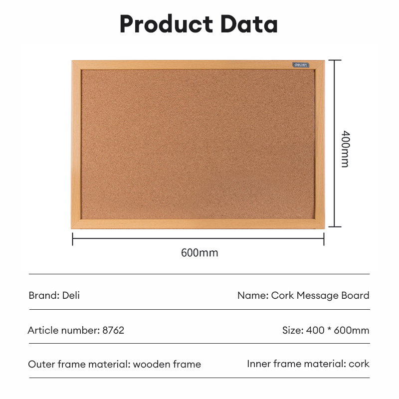 Deli Bulletin Board Wall Stationery Corkboard Wooden Cork Board