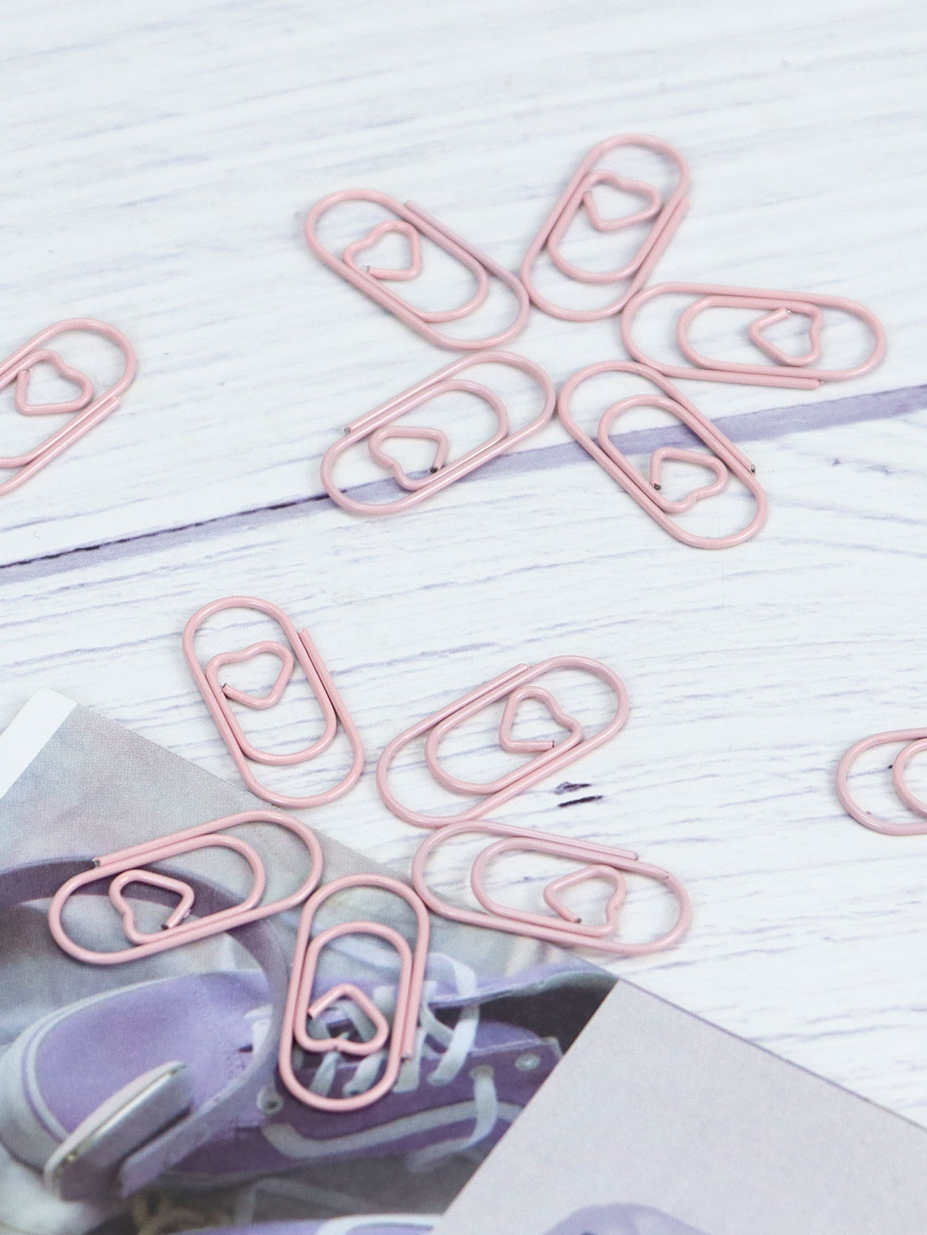 20 Creative Pink Peach Heart Mini Paper Clips, Fun Office Data ...