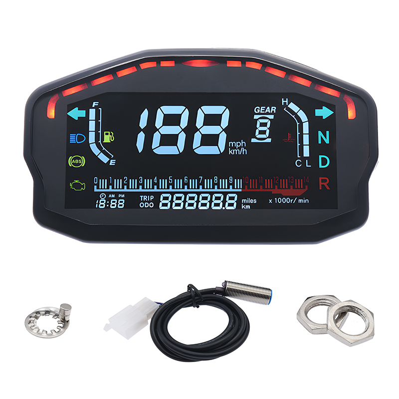 2023 New Universal LED LCD Motorcycle Speedometer Digital Backlight ...