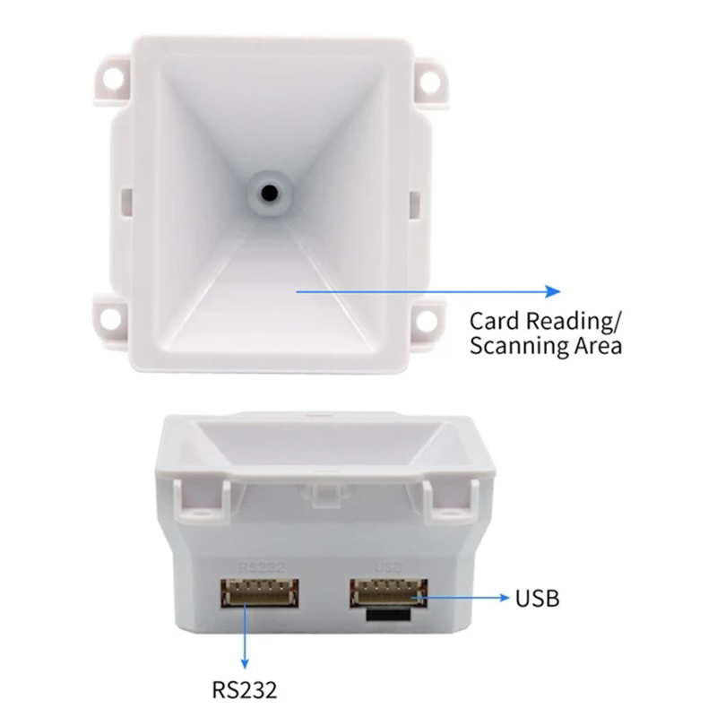 2D Barcode Scanner Bar QR Code Reader USB RS232 Interface Embedded ...