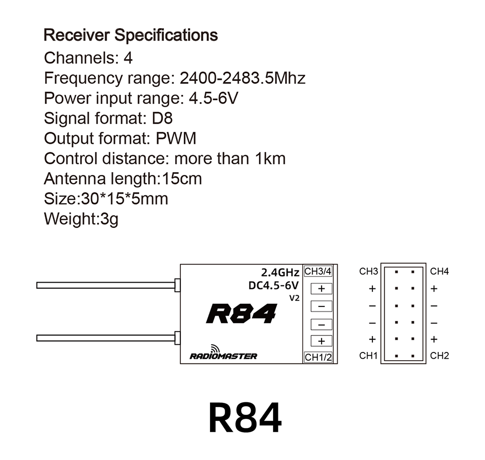 RadioMaster R88 V2 Receiver (8 Channels) - EU - Foto 5