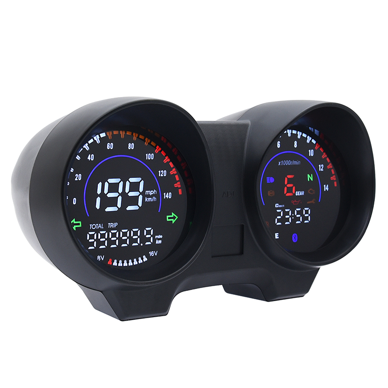 Digital Dashboard LED Electronics Motorcycle RPM Meter Speedometer For ...