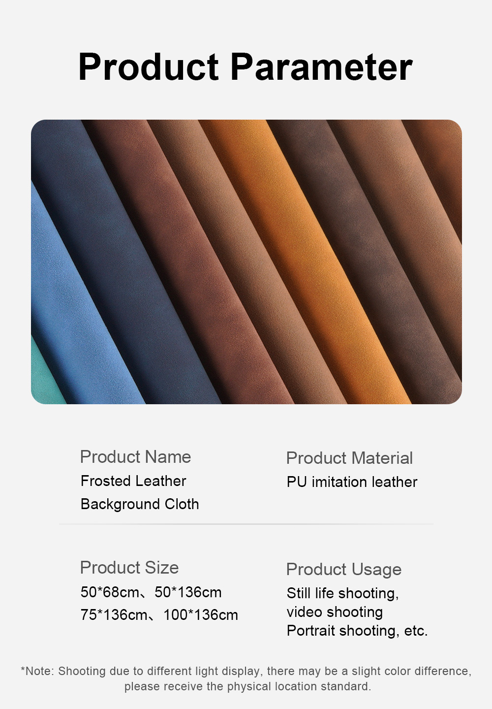 Selens Photography Leather Background Cloth Matte Texture Backdrop ...