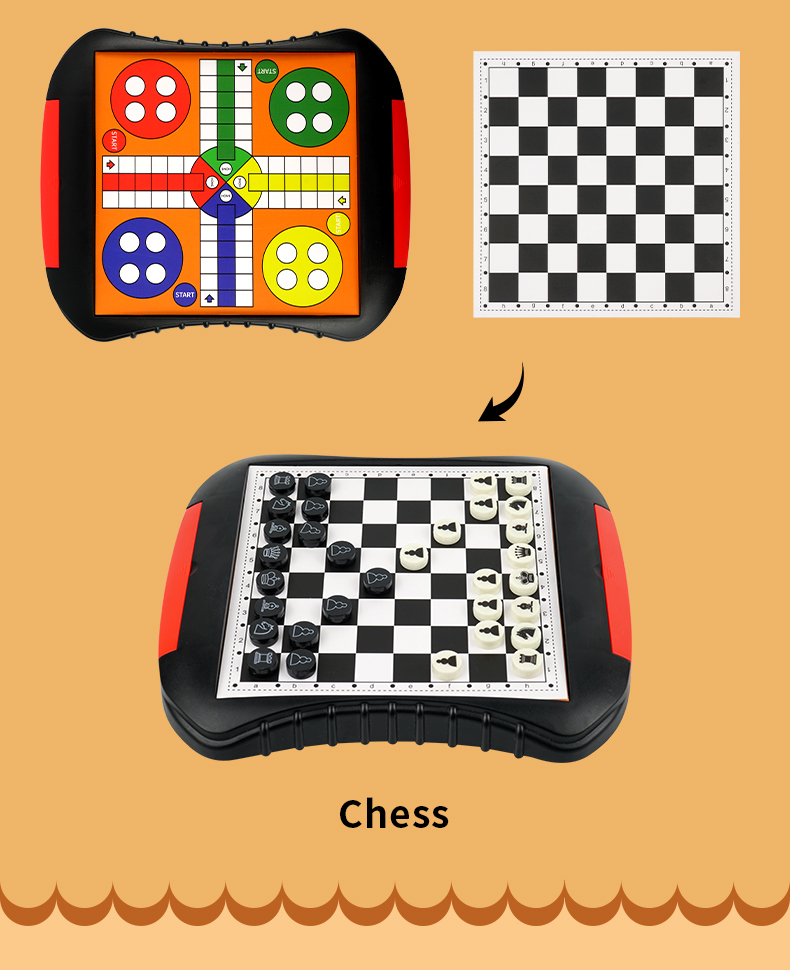 7 in 1 Ludo/Chess/Checkers/Snakes and Ladders/Chinese Checkers ...