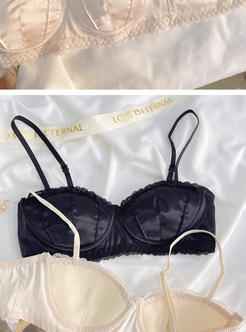 Green Sea Shells/Summer Thin Lace Satin Girls Underwear Half Cup Small ...