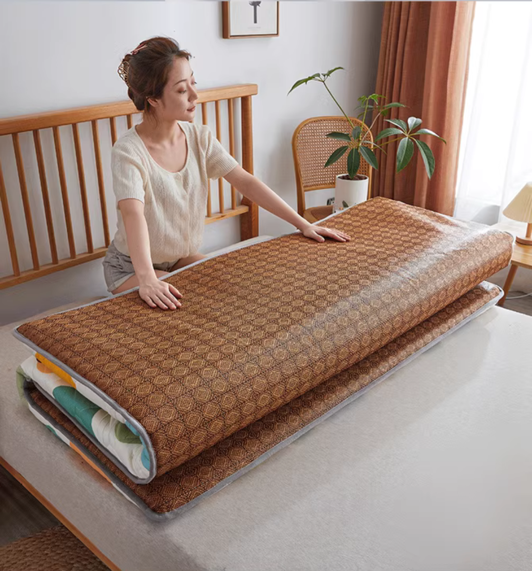 Banig Cooling Mattress Pad Foldable Summer Sleeping Mat Double/Queen