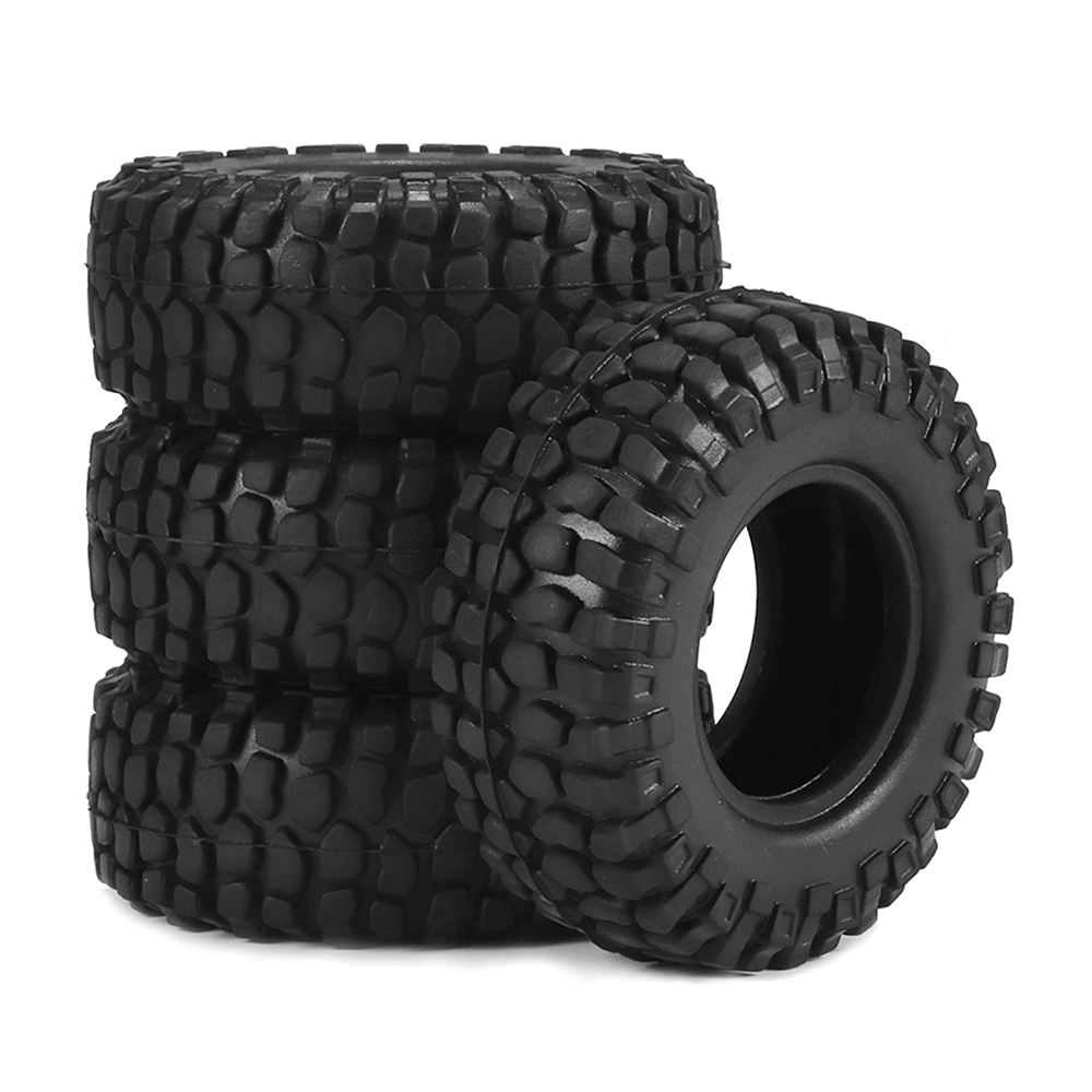 4PCS 1.3" Soft Rubber Tires For TRX4M/SCX24 RC Crawlers (Upgrade Grip)