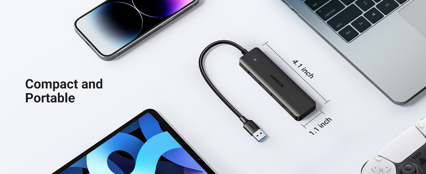 UGREEN USB 3.0 Hub 4 Ports USB A Splitter Ultra-Slim USB Expander for ...