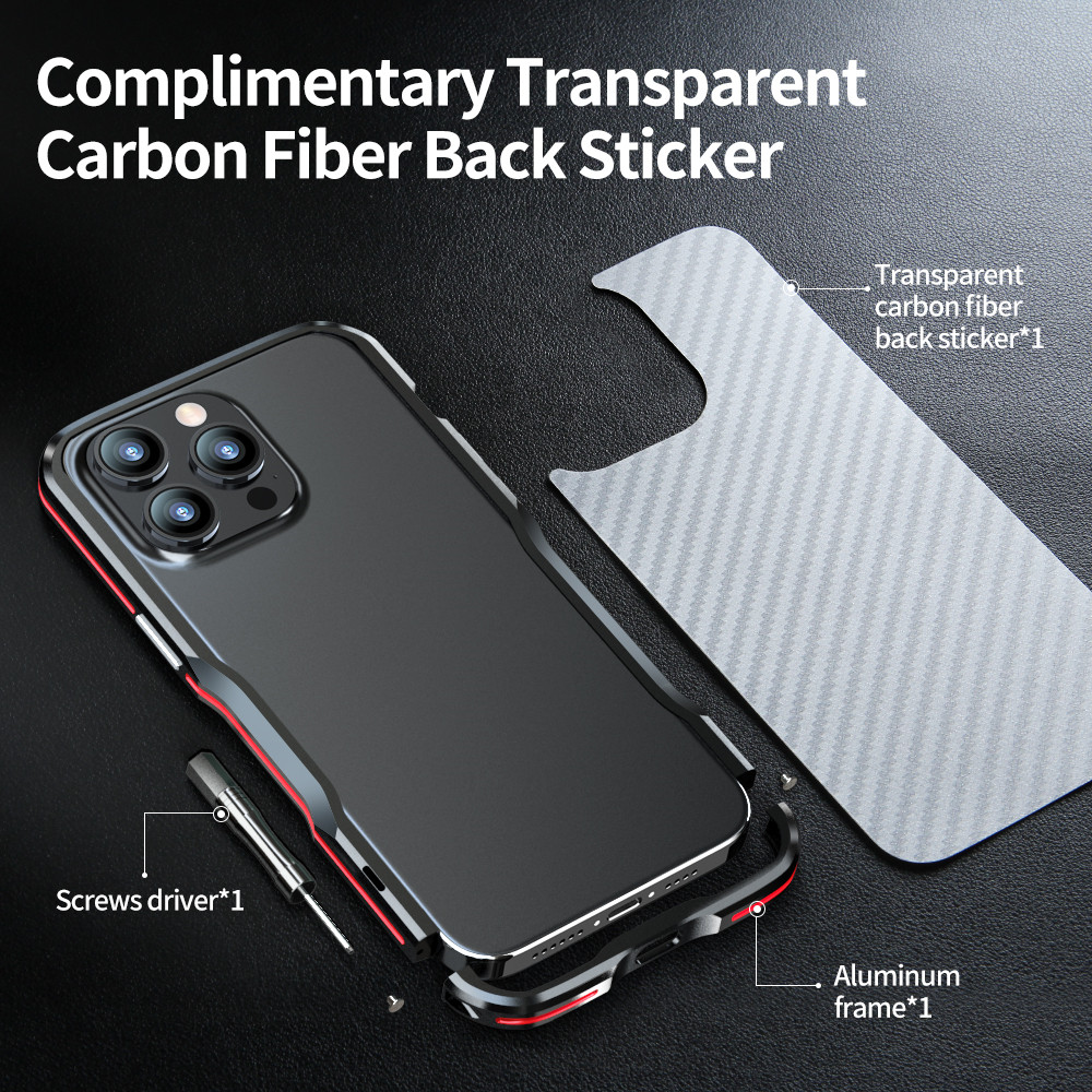 Luphie Metal Bumper for iPhone 15 Pro Plus Max Case Aluminium