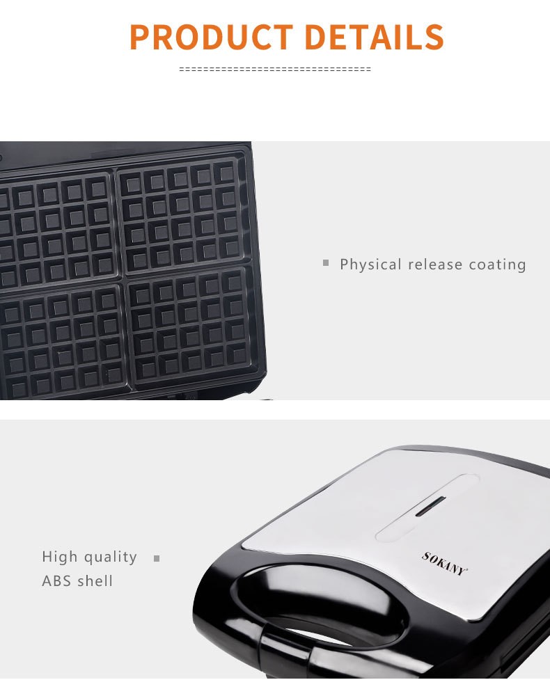 INHDBOX Waffle Maker Electric big 1400W Waffle Maker Non Stick Waffle