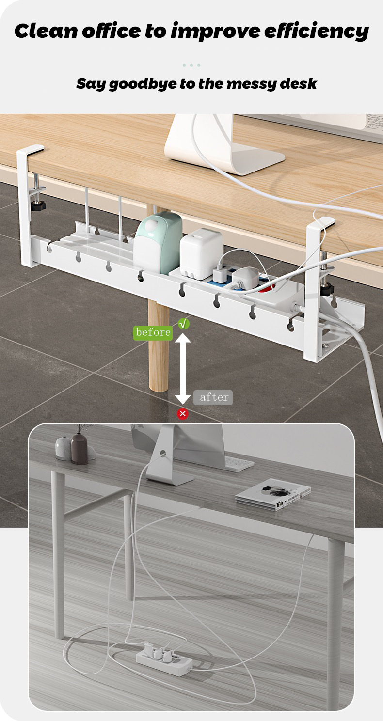 Under Table Storage Wire Organizer Storage Under table Storage Rack No ...