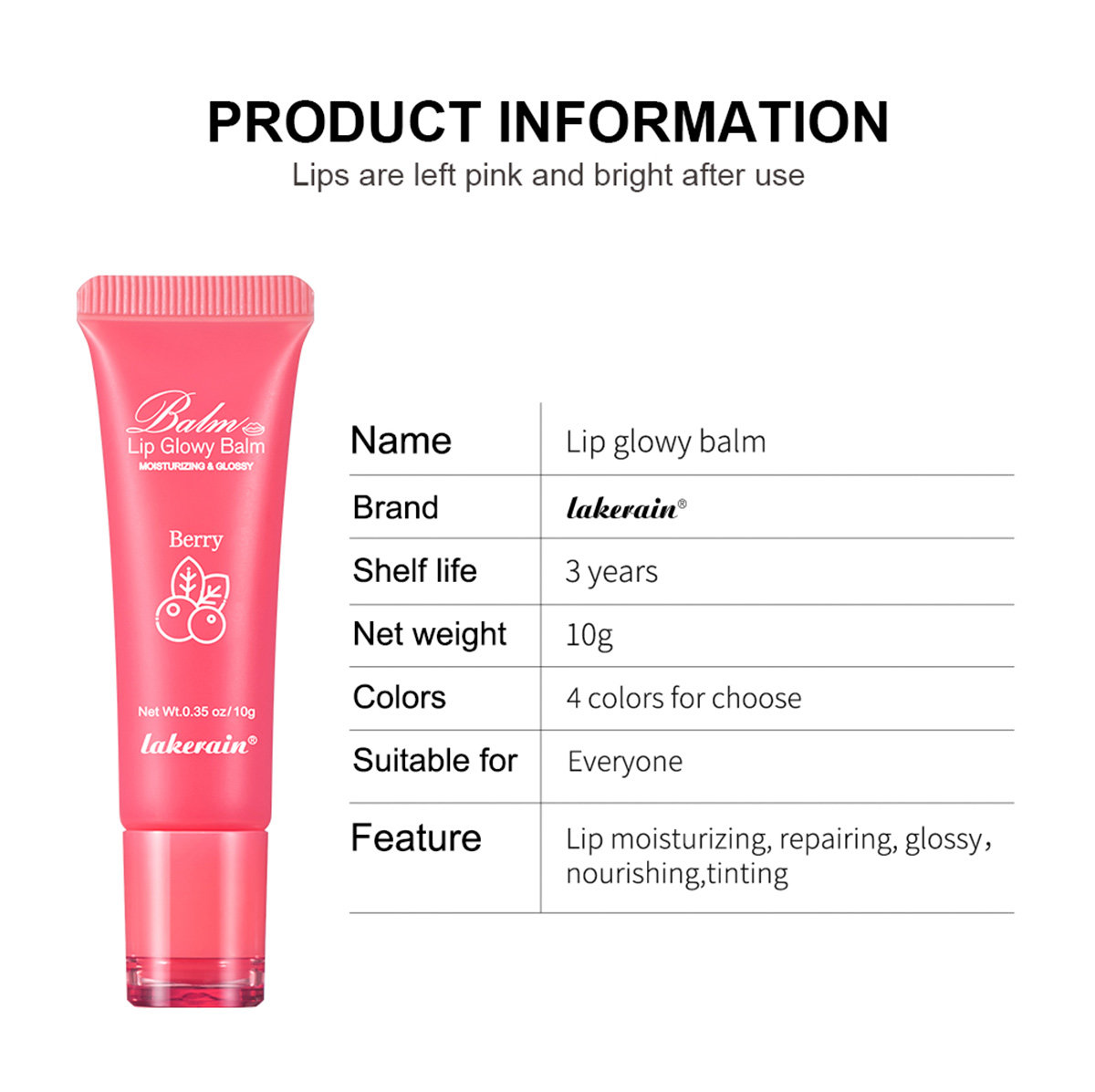 Lakerain Lip Glowy Balm To Remove Dead Skin Lipstick Base Nourish