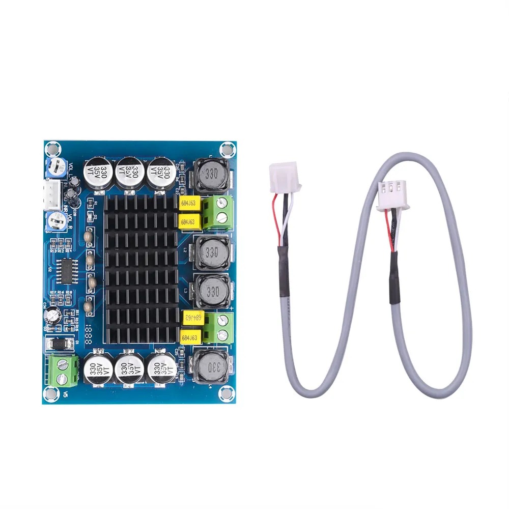 1PCS DC12-26V 2*120W Dual Channel Digital Stereo Audio Power Amplifier ...