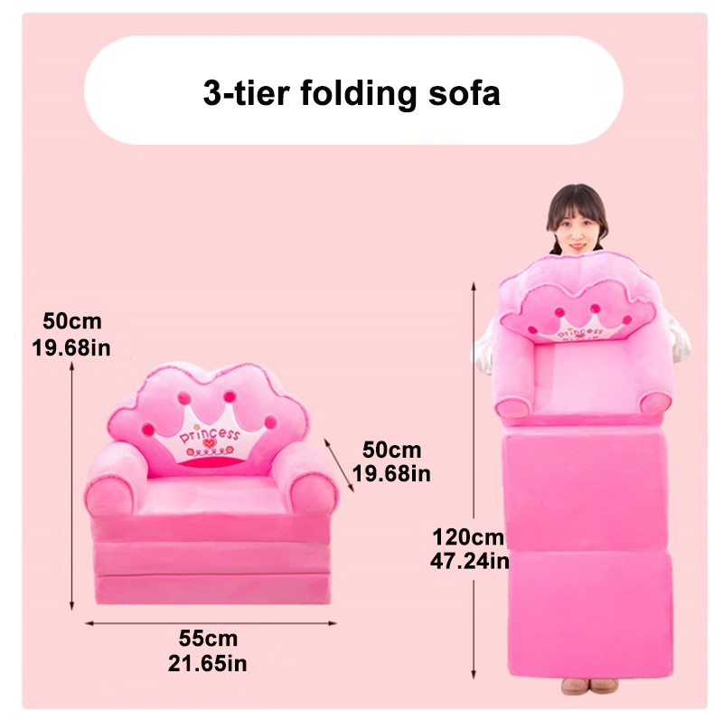 Folding Sofa Bed for Kids Baby Small Sofa Children's Cartoon Foldable