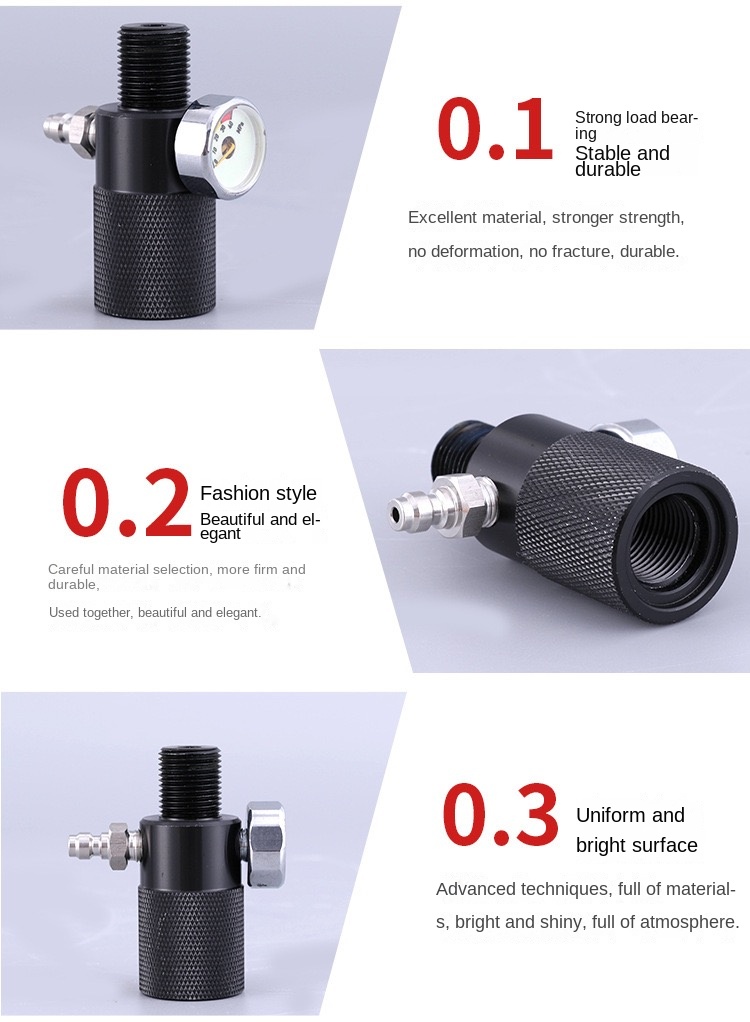 AIRMEGA 40mpa inflation adapter with male head and pressure gauge ...