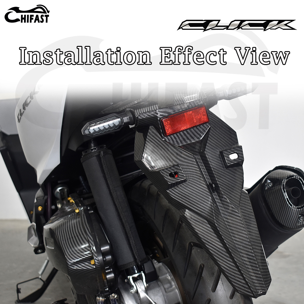 HIFAST Honda Click Rear Fender Cover Garnish 3-In-1 Set Carbon Splash ...