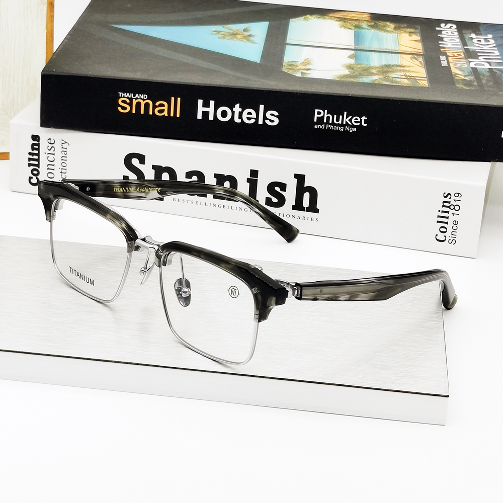 Japanese Design Dual-Use Reversible Lens Titanium and Acetate Fiber ...