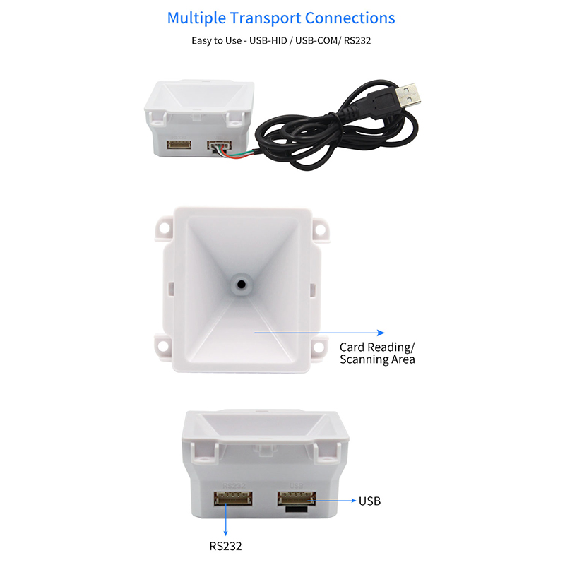 2D Barcode Scanner Bar QR Code Reader USB RS232 Interface Embedded ...