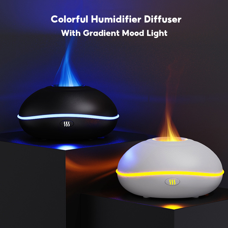 Flame Aroma Diffuser Air Humidifier Home Ultrasonic Mist Maker Fogger ...